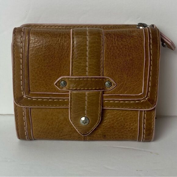 Sigrid Olsen Accessories Brown Leather Trifold Wallet - Picture 1 of 15